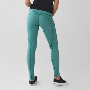 Lululemon Wunder Under Turquoise Leggings